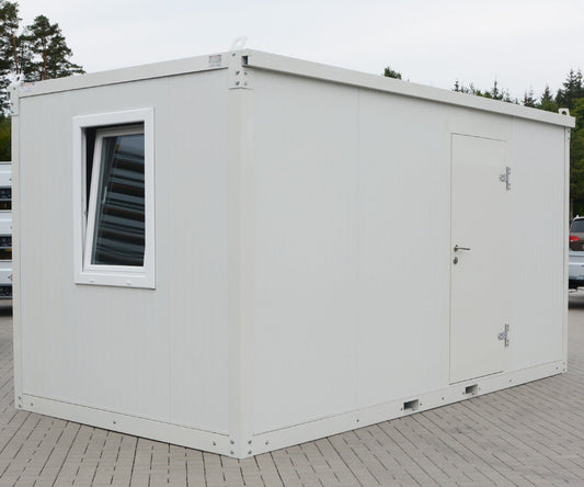 5m mobiler Bürocontainer isoliert inkl. Kranösen & Staplerführung